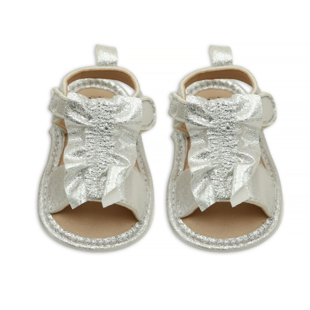 Newborn Girls Sandal - Silver, Newborn Caps, Shoes & Socks, Chase Value, Chase Value