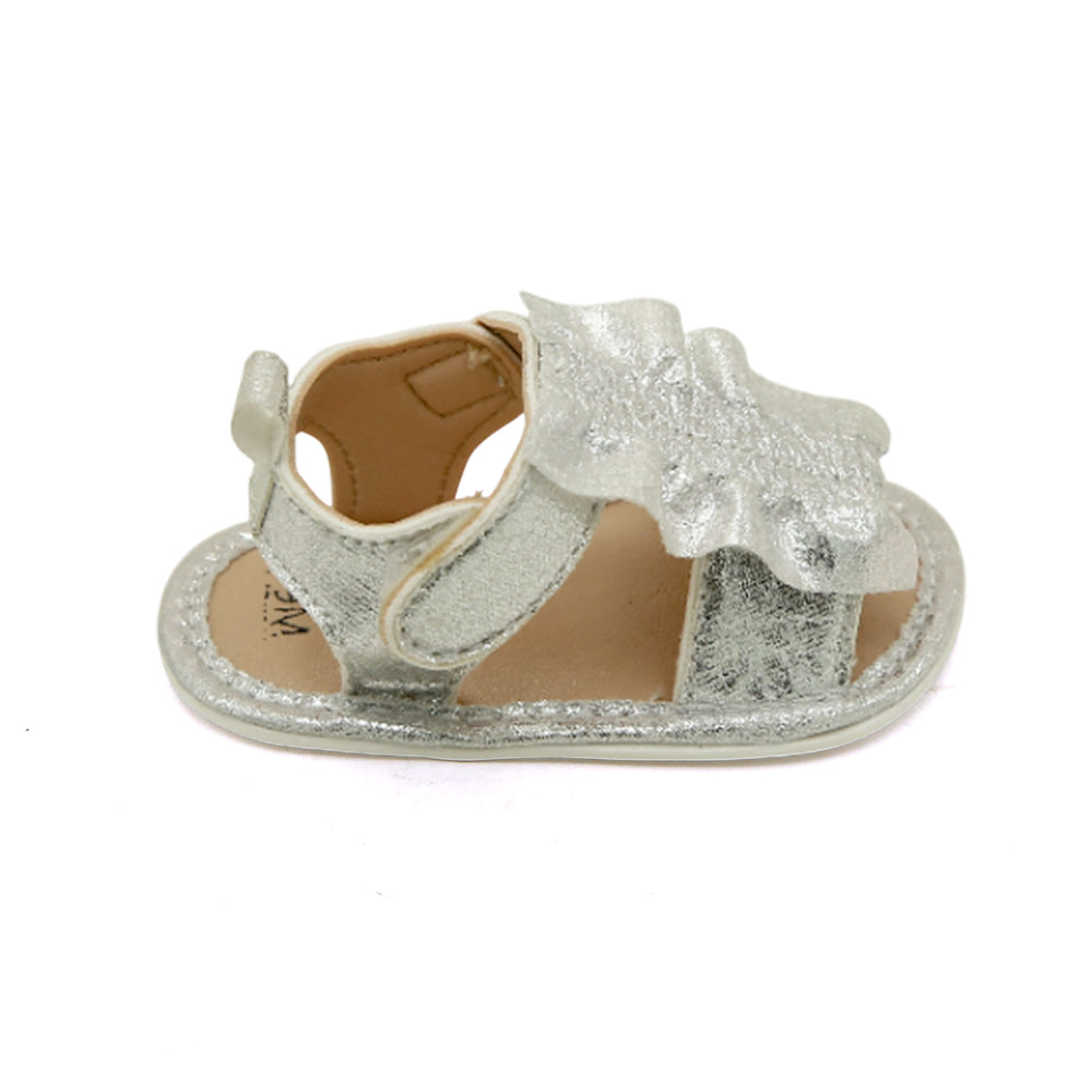 Newborn Girls Sandal - Silver, Newborn Caps, Shoes & Socks, Chase Value, Chase Value