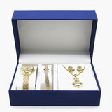 Women's Watch Bracelet Set 3in1 - Golden, Women Watches, Chase Value, Chase Value