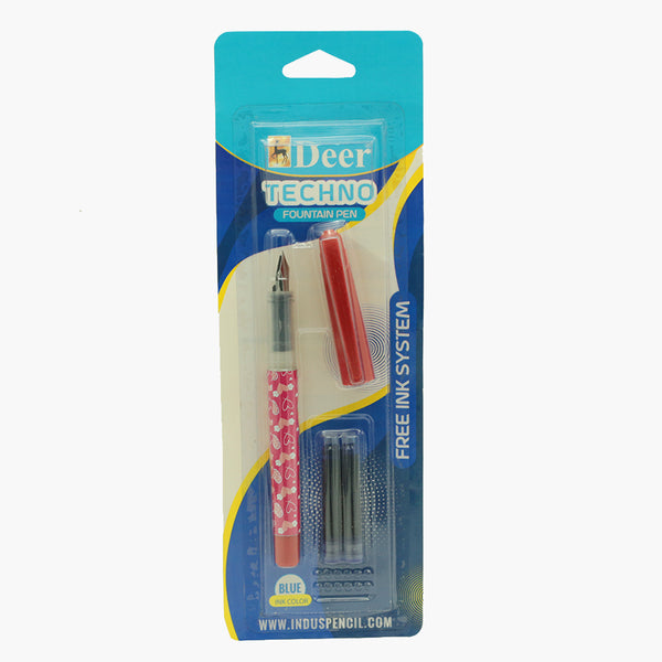 Deer Ink Pen With Cartridge - Red, Pencil Boxes & Stationery Sets, Deer, Chase Value