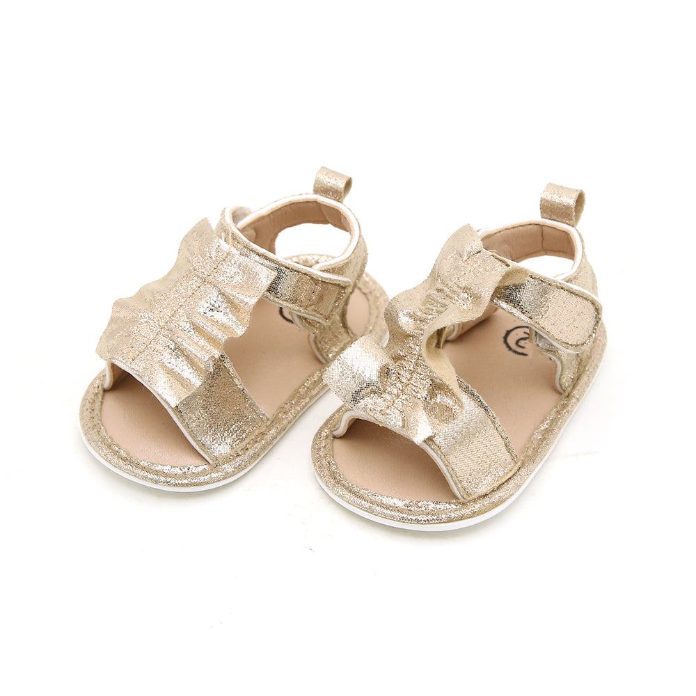 Newborn Girls Sandal - Golden, Newborn Caps, Shoes & Socks, Chase Value, Chase Value