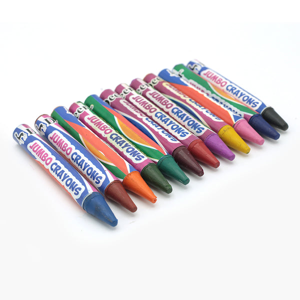 Deer Jumbo Crayons 12Pcs - Multi, Coloring Tools, Deer, Chase Value