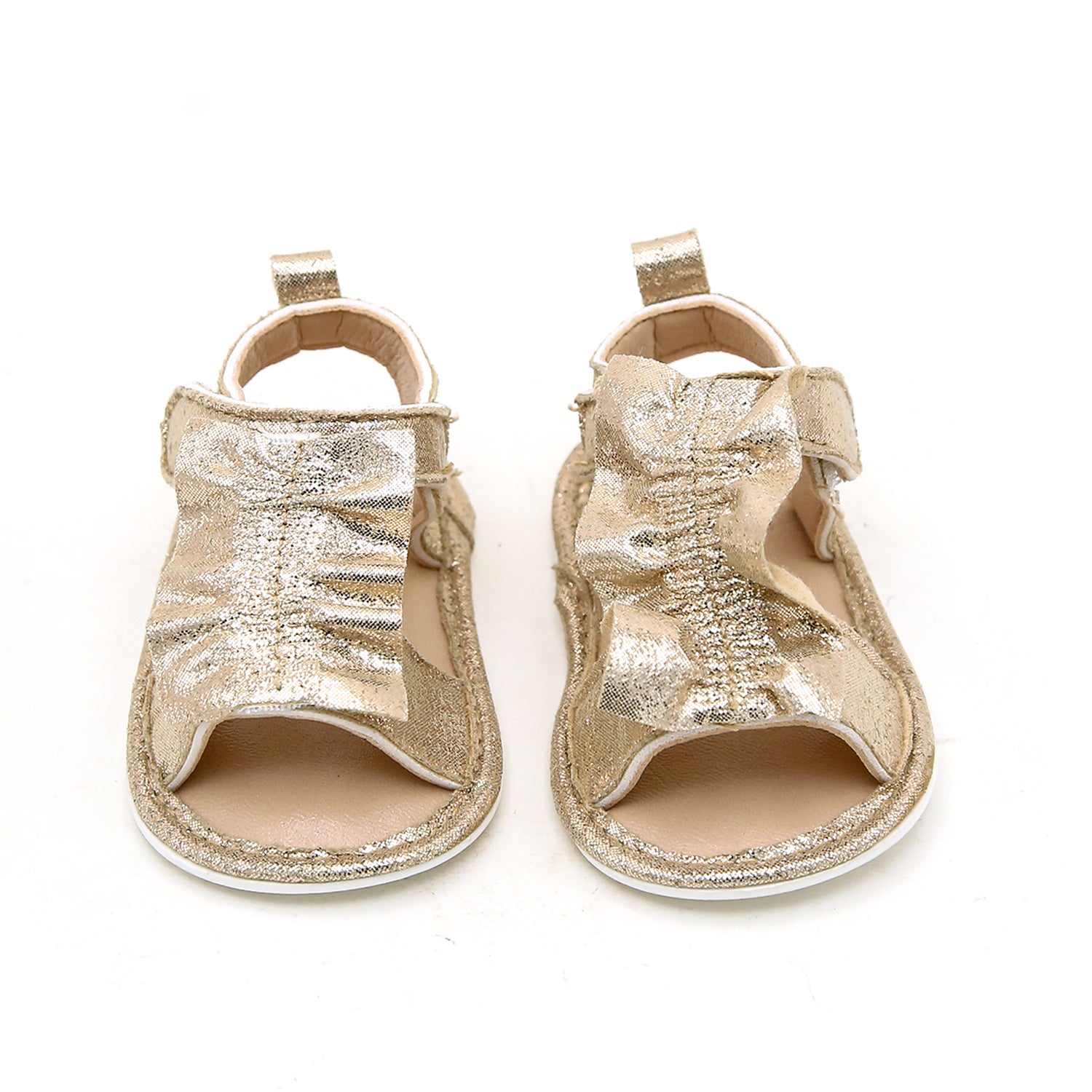 Newborn Girls Sandal - Golden, Newborn Caps, Shoes & Socks, Chase Value, Chase Value