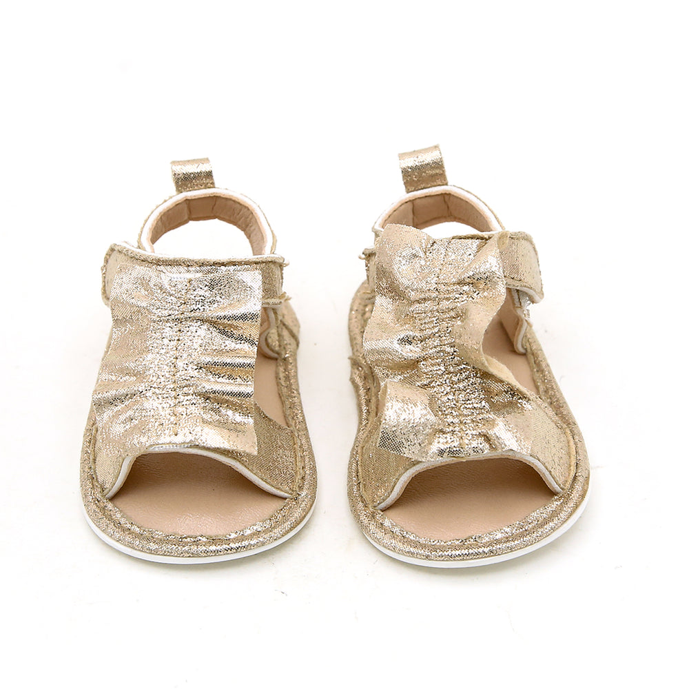 Newborn Girls Sandal - Golden, Newborn Caps, Shoes & Socks, Chase Value, Chase Value