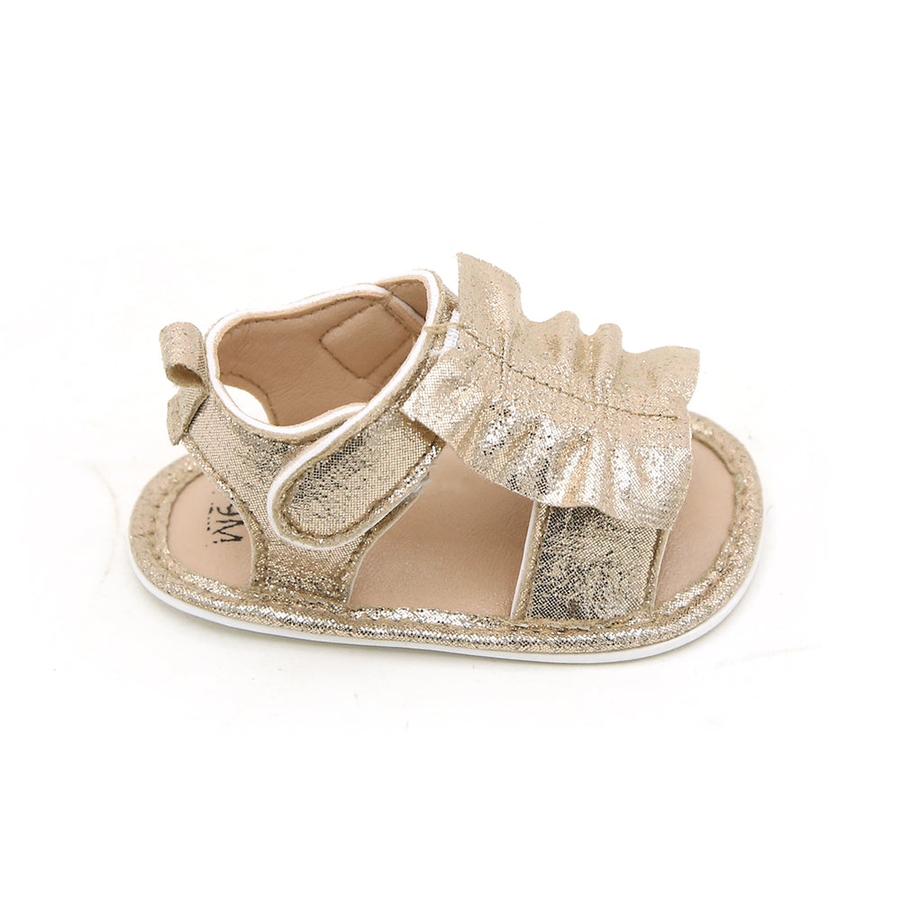 Newborn Girls Sandal - Golden, Newborn Caps, Shoes & Socks, Chase Value, Chase Value
