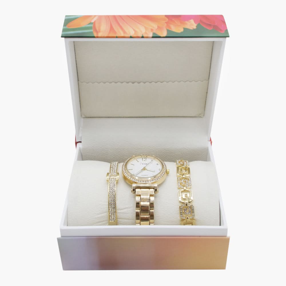 Women's Bracelet Set - Golden, Women Watches, Chase Value, Chase Value