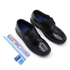 Boys School Strap Shoes - Black