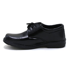 Boys School Laces Shoes - Black