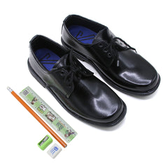 Boys School Laces Shoes - Black