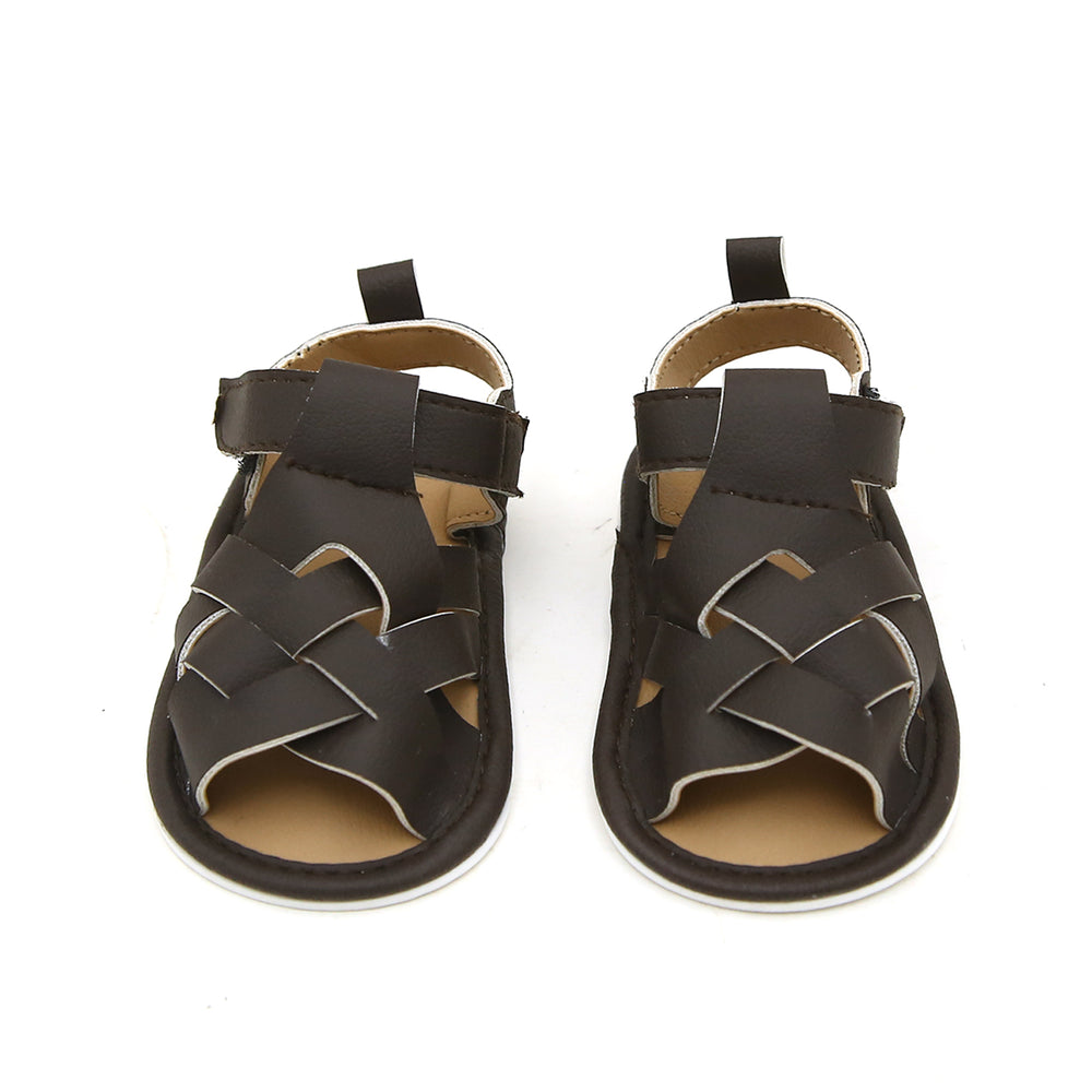 Newborn Boys Sandal - Dark Brown, Newborn Caps, Shoes & Socks, Chase Value, Chase Value