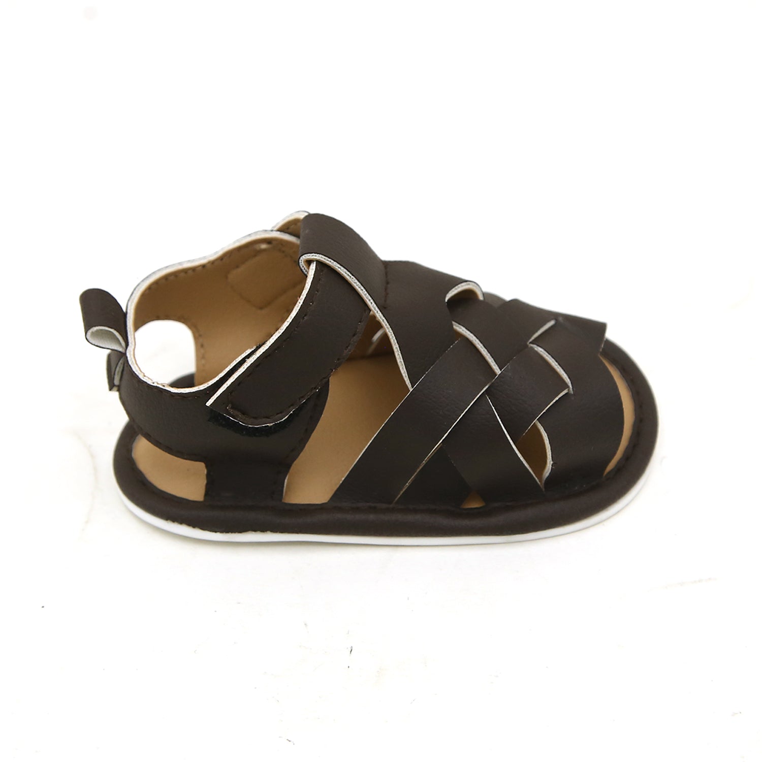 Newborn Boys Sandal - Dark Brown, Newborn Caps, Shoes & Socks, Chase Value, Chase Value
