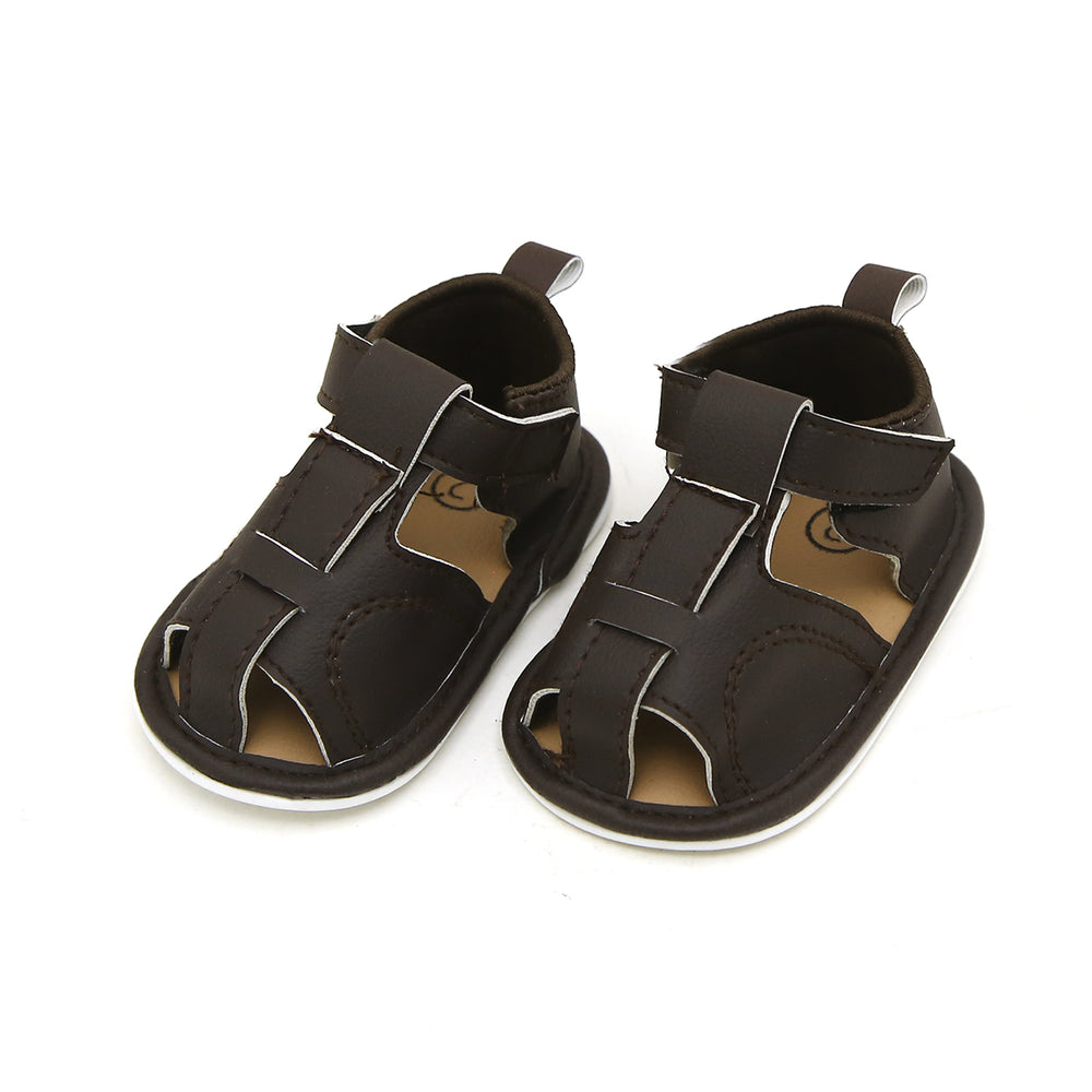 Newborn Boys Sandal - Dark Brown, Newborn Caps, Shoes & Socks, Chase Value, Chase Value