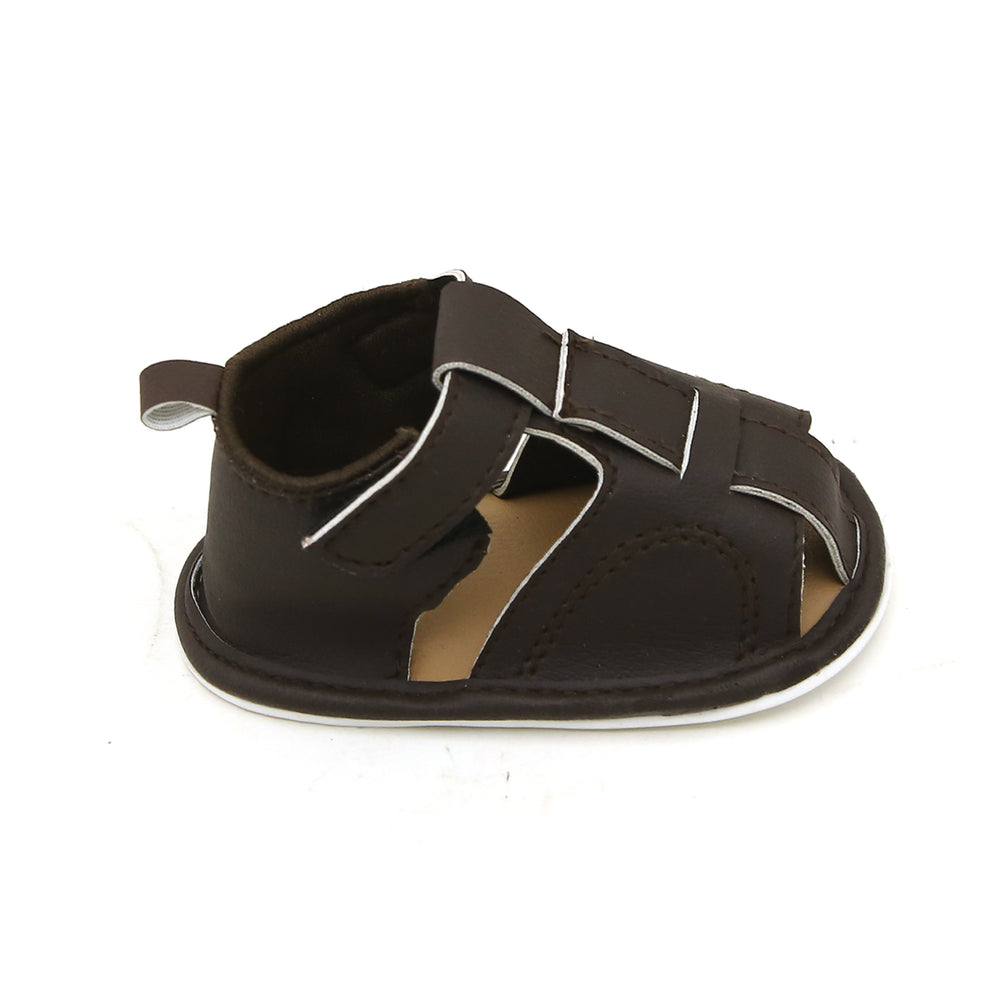 Newborn Boys Sandal - Dark Brown, Newborn Caps, Shoes & Socks, Chase Value, Chase Value