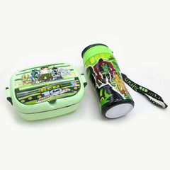 Water Bottle With Lunch Box Pack of 2 - Green
