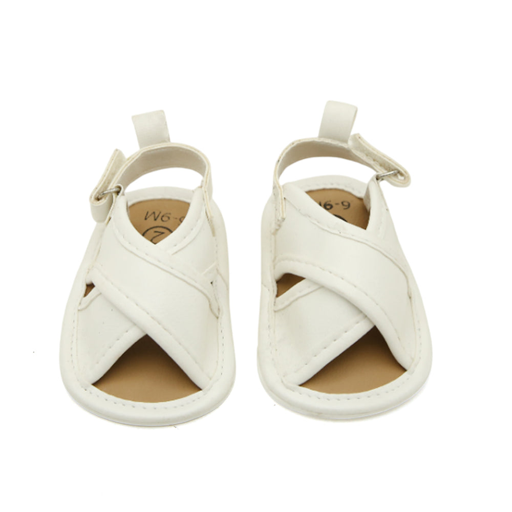Newborn Boys Sandal - White, Newborn Caps, Shoes & Socks, Chase Value, Chase Value