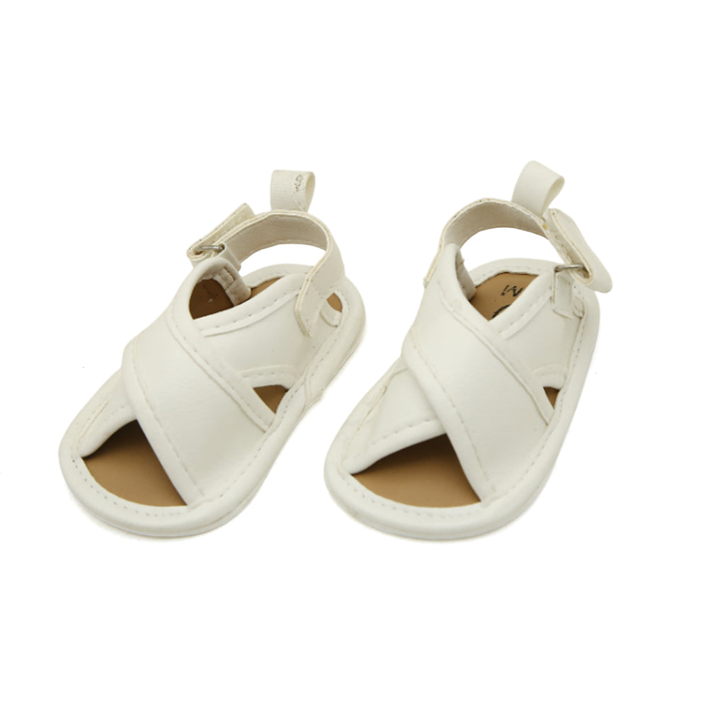 Newborn Boys Sandal - White, Newborn Caps, Shoes & Socks, Chase Value, Chase Value