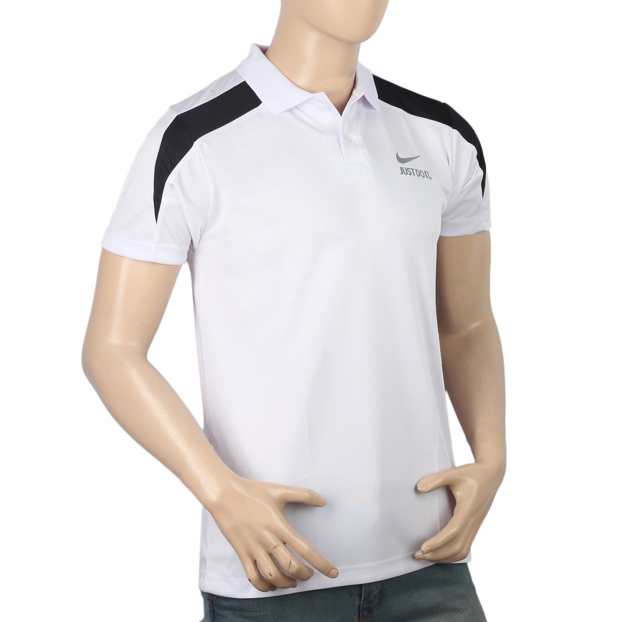 Men's Half Sleeves Polo T-Shirt - White, Men, T-Shirts And Polos, Chase Value, Chase Value