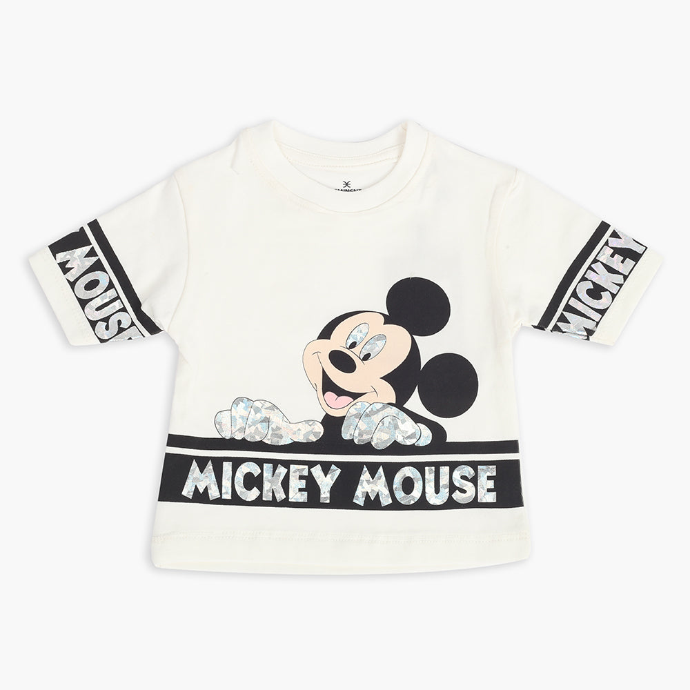 Eminent Newborn Girls Half Sleeves T-Shirt - White, Newborn Girls T-Shirts, Eminent, Chase Value