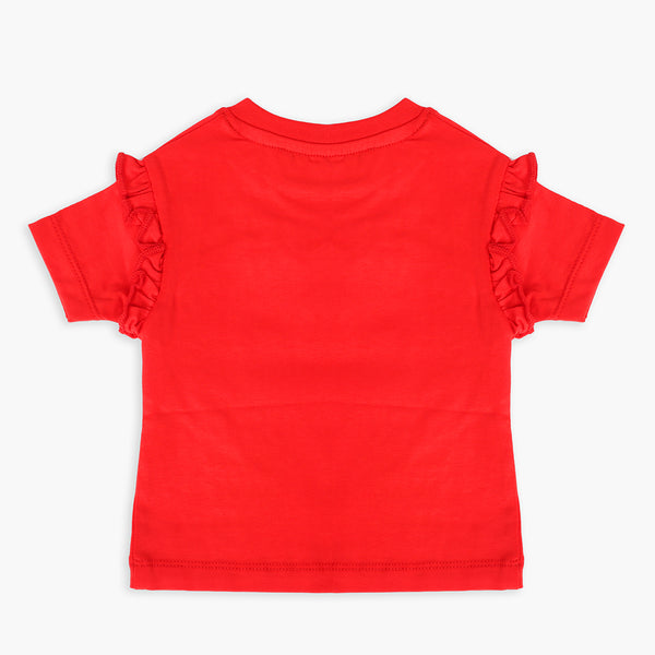 Eminent Newborn Girls Half Sleeves T-Shirt - Red, Newborn Girls T-Shirts, Eminent, Chase Value