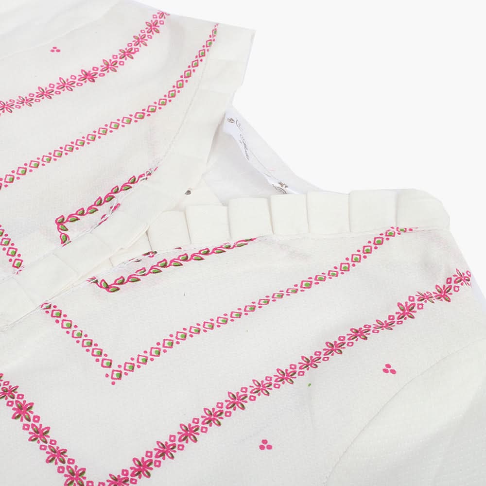 Girls Shalwar Suit - White, Girls Suits, Chase Value, Chase Value