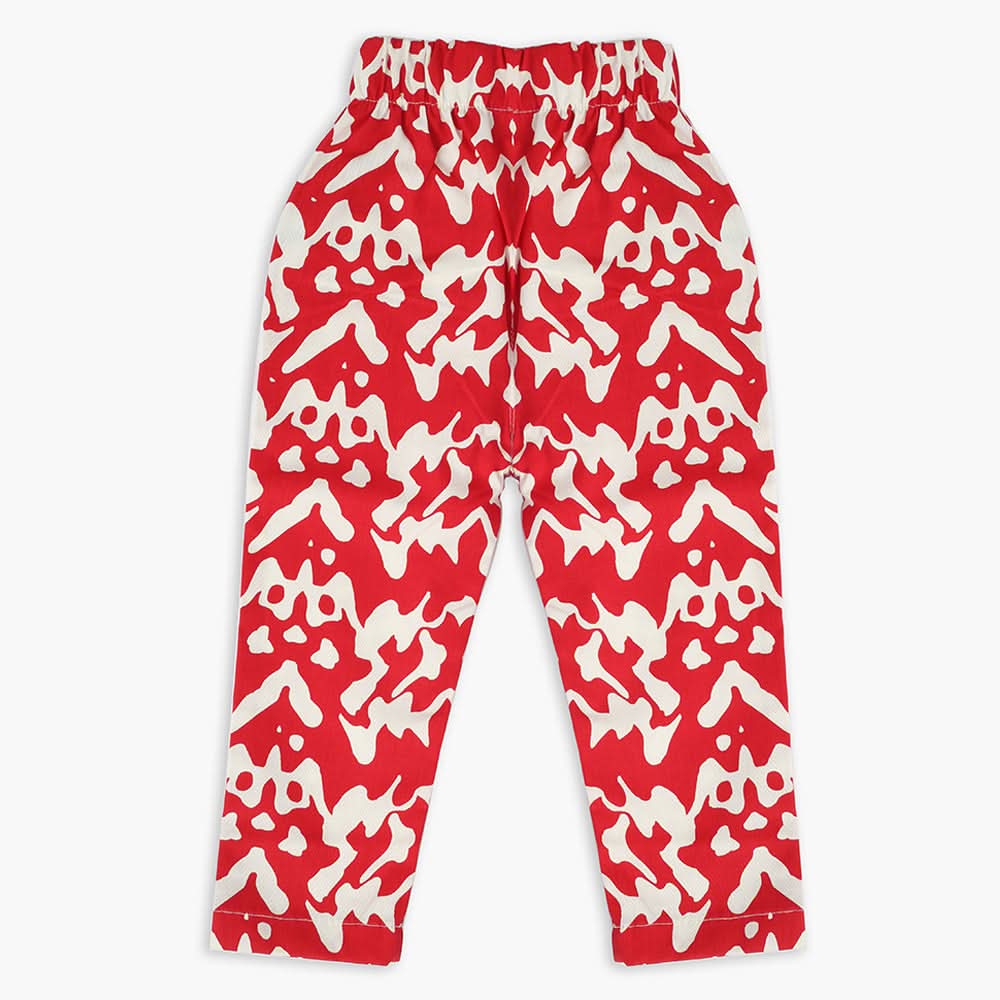 Girls Printed Pant - Red, Girls Pants & Capri, Chase Value, Chase Value