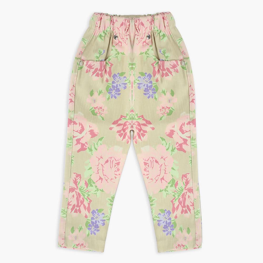 Girls Printed Pant - Beige, Girls Pants & Capri, Chase Value, Chase Value