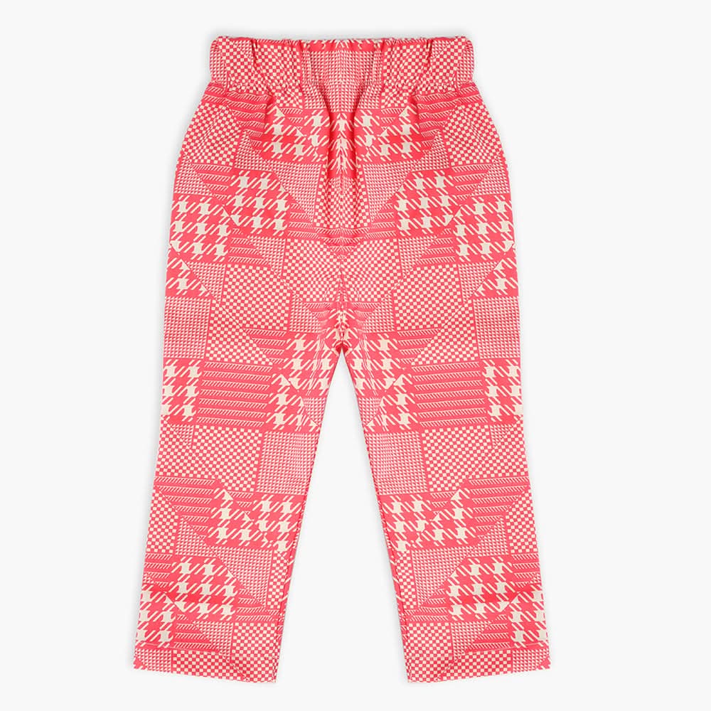 Girls Printed Pant - Dark Pink, Girls Pants & Capri, Chase Value, Chase Value