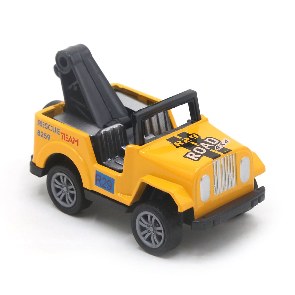 Jeep Big Friction Car Toy For Kids - Yellow, Die-cast Model Car, Chase Value, Chase Value
