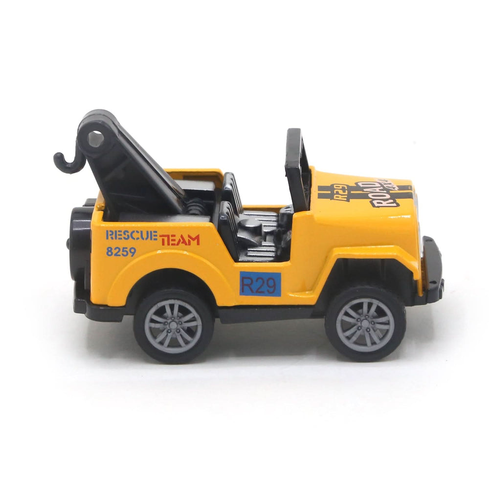Jeep Big Friction Car Toy For Kids - Yellow, Die-cast Model Car, Chase Value, Chase Value