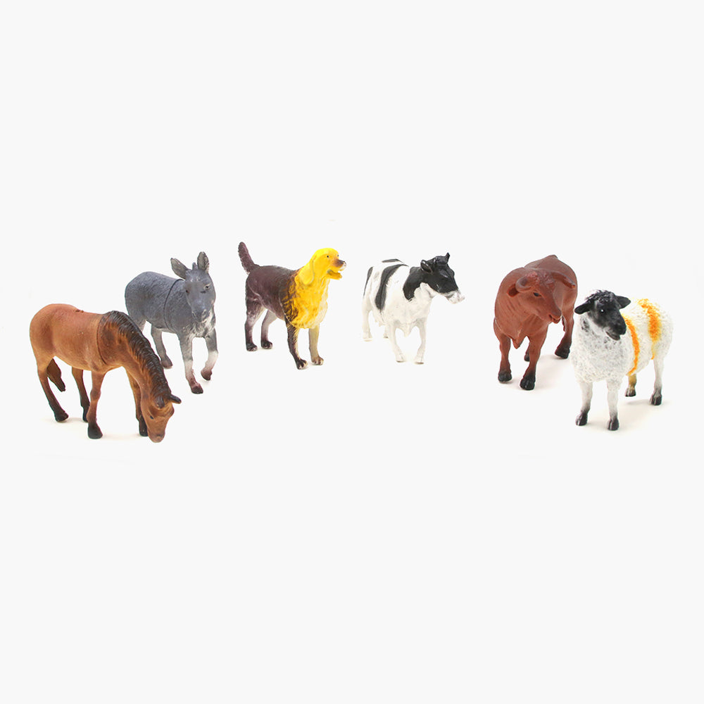 Farm Animal Pack of 6 - Multi Color, Animal Toys, Chase Value, Chase Value