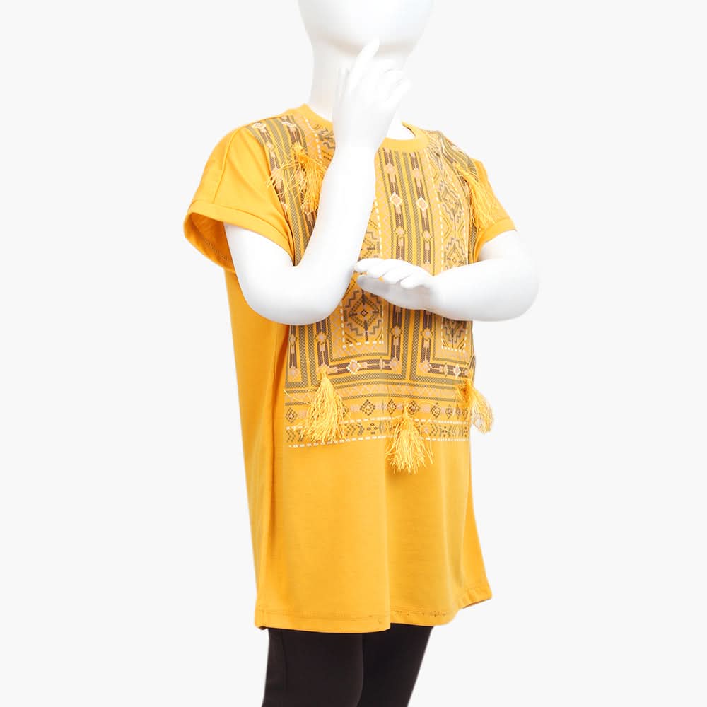 Girls T-Shirt - Mustard, Girls T-Shirts, Chase Value, Chase Value