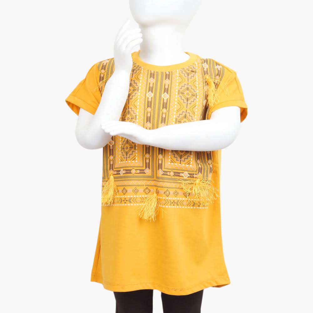 Girls T-Shirt - Mustard, Girls T-Shirts, Chase Value, Chase Value