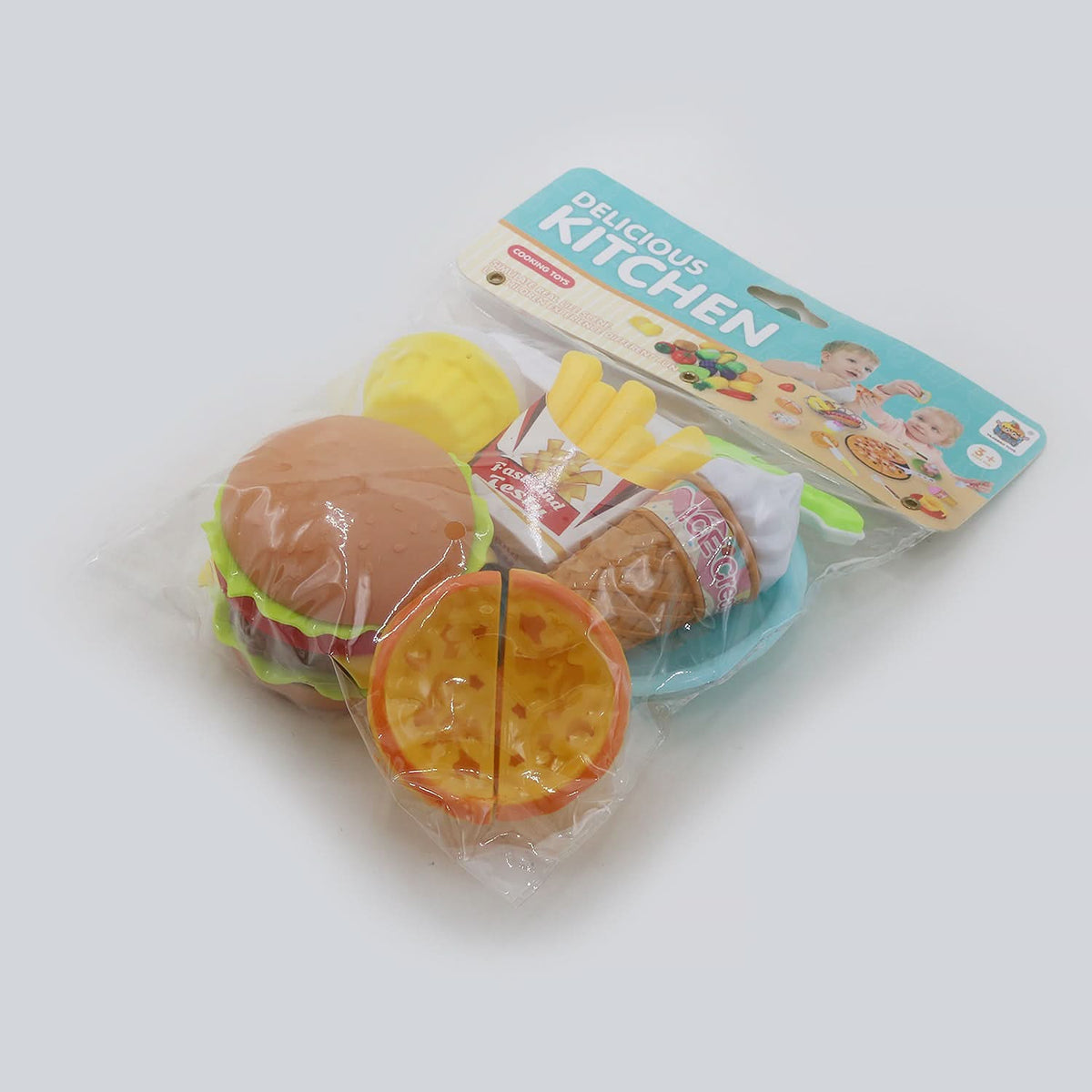 Food Toy Set For Kids Pretend Play Fast Food sets - Multi Color, Kids Cosmetic & Kitchen Sets, Chase Value, Chase Value