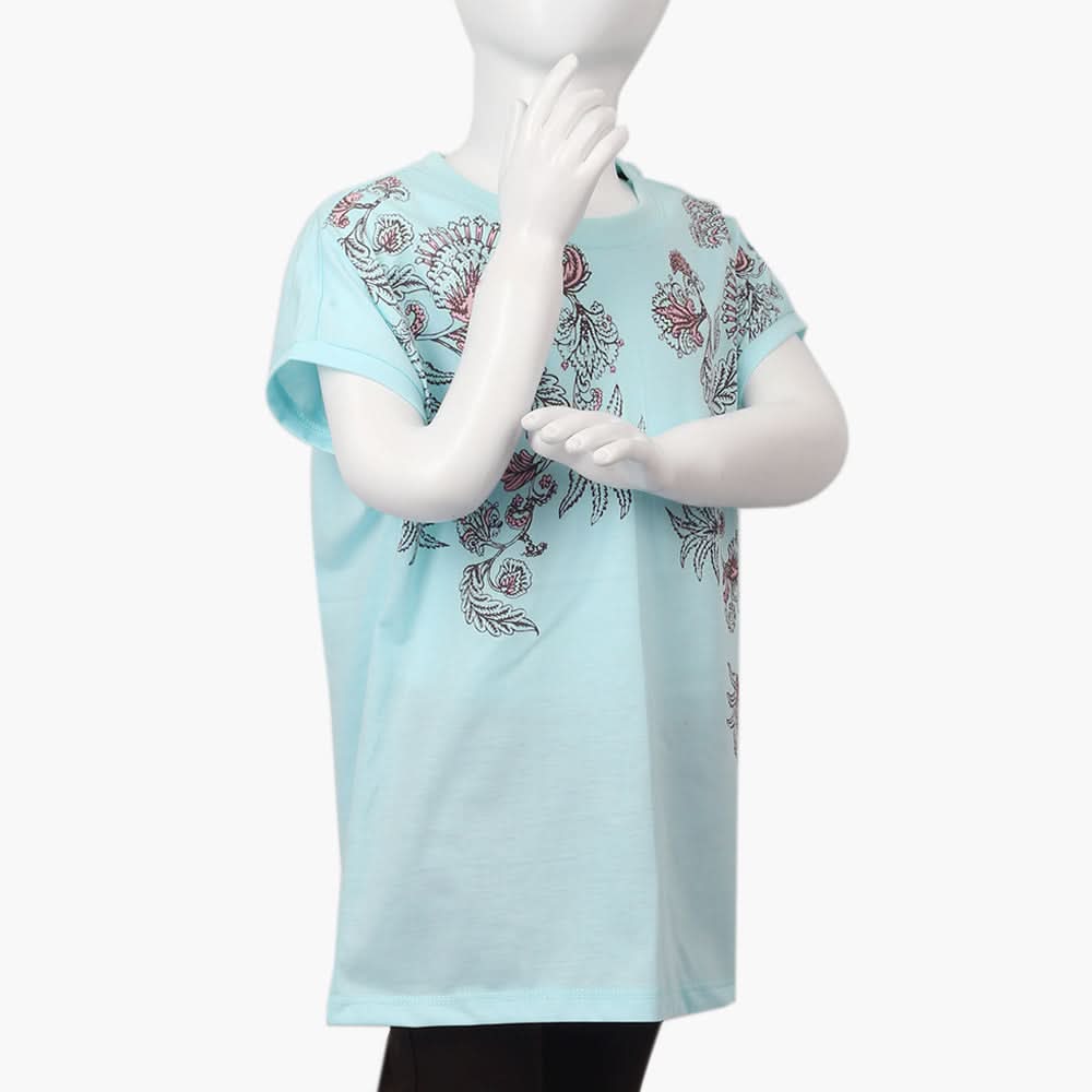 Girls T-Shirt - Sky Blue, Girls T-Shirts, Chase Value, Chase Value