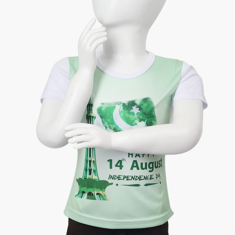 Girls Azadi T-Shirt - Green, Girls T-Shirts, Chase Value, Chase Value