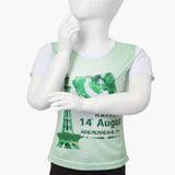 Girls Azadi T-Shirt - Green, Girls T-Shirts, Chase Value, Chase Value