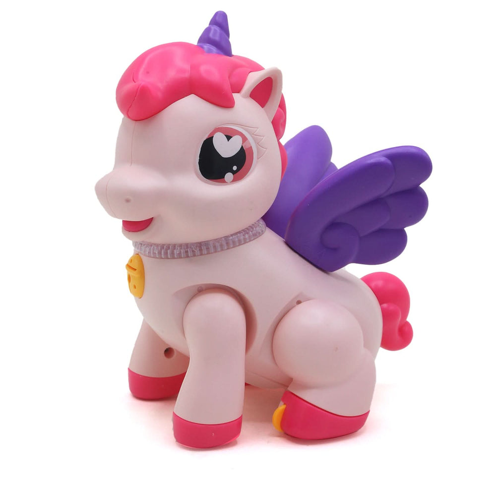Electronic Walking Unicorn With Sound and Light - Light Pink, Musical Toys, Chase Value, Chase Value