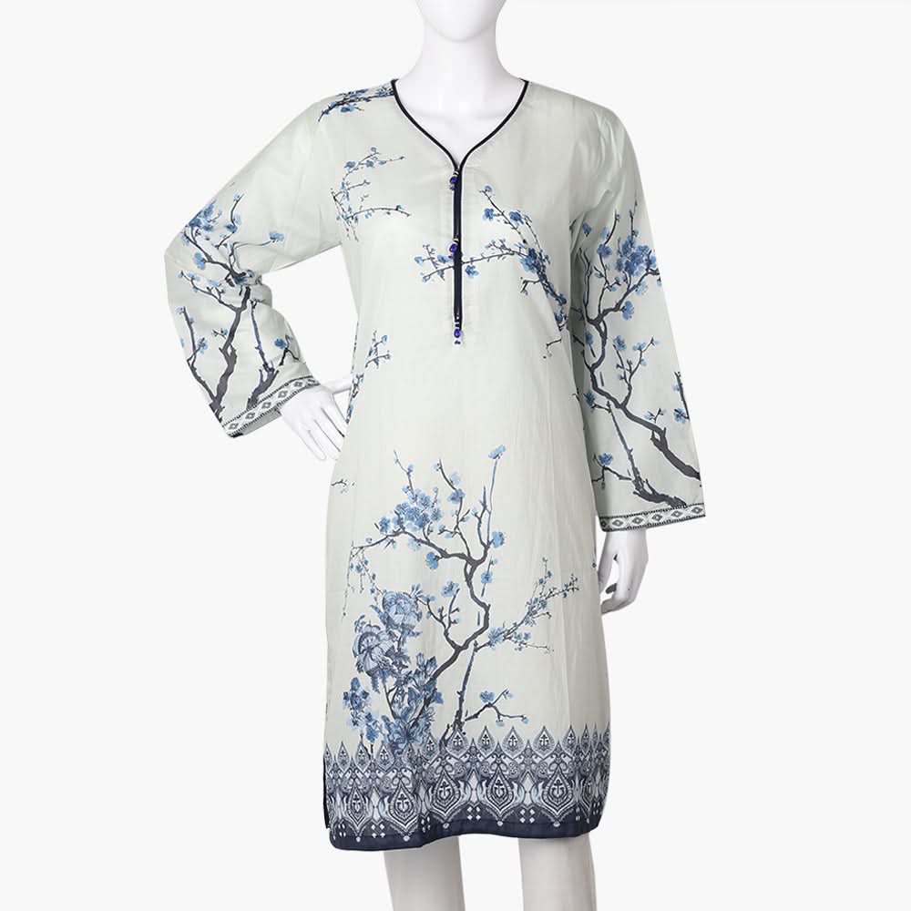 Women's Digital Printed Kurti - Light Grey, Women Ready Kurtis, Chase Value, Chase Value