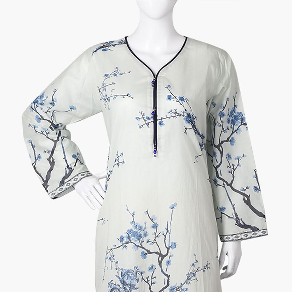 Women's Digital Printed Kurti - Light Grey, Women Ready Kurtis, Chase Value, Chase Value