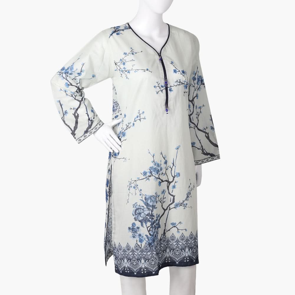 Women's Digital Printed Kurti - Light Grey, Women Ready Kurtis, Chase Value, Chase Value