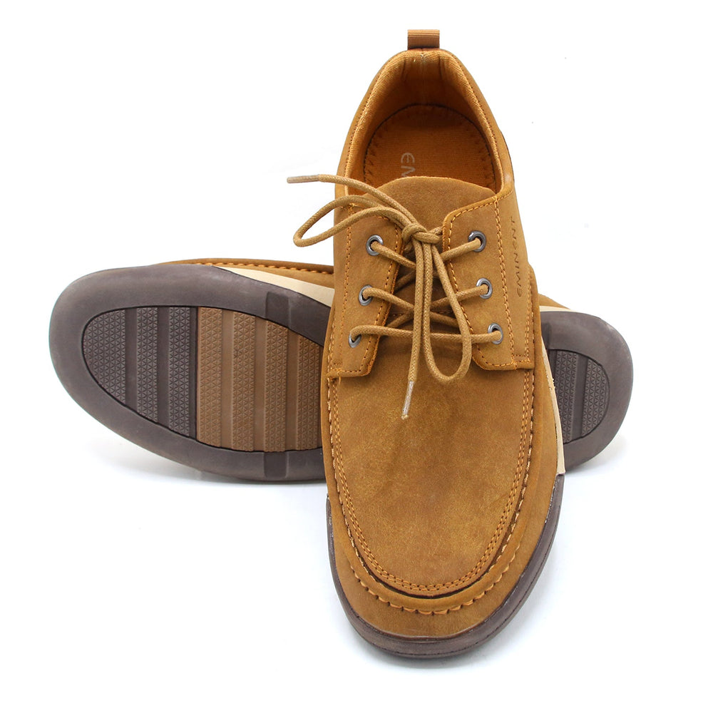 Eminent Square Toe - Lace-Ups -Comfort Insole Casual Shoes - Brown, Men's Casual Shoes, Eminent, Chase Value