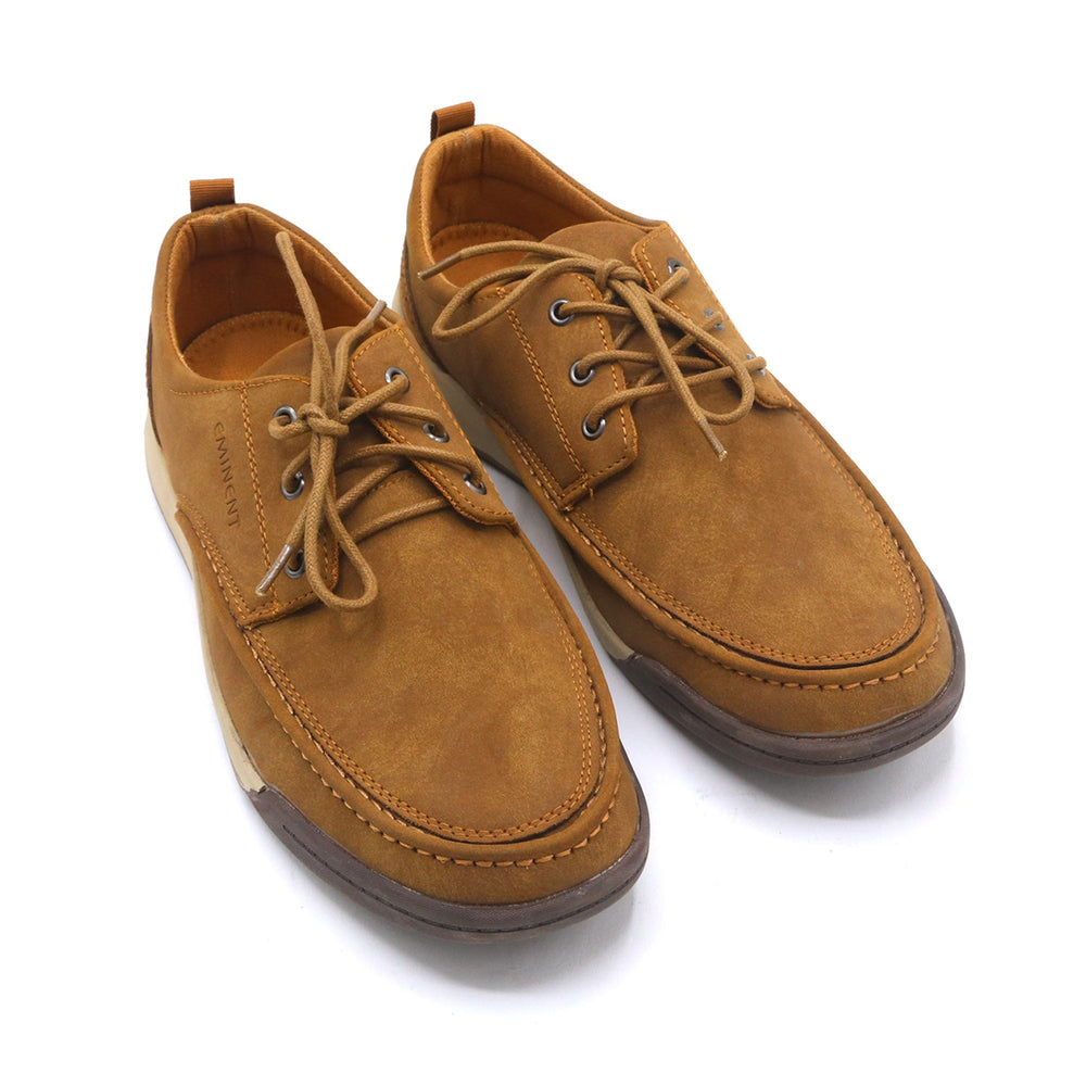 Eminent Square Toe - Lace-Ups -Comfort Insole Casual Shoes - Brown, Men's Casual Shoes, Eminent, Chase Value