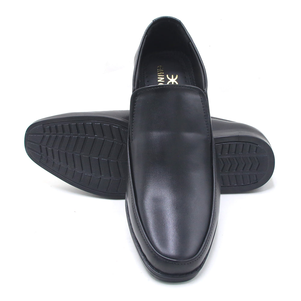 Eminent Comfortable Slip-On Leather Moccasins - Black, Men's Formal Shoes, Eminent, Chase Value