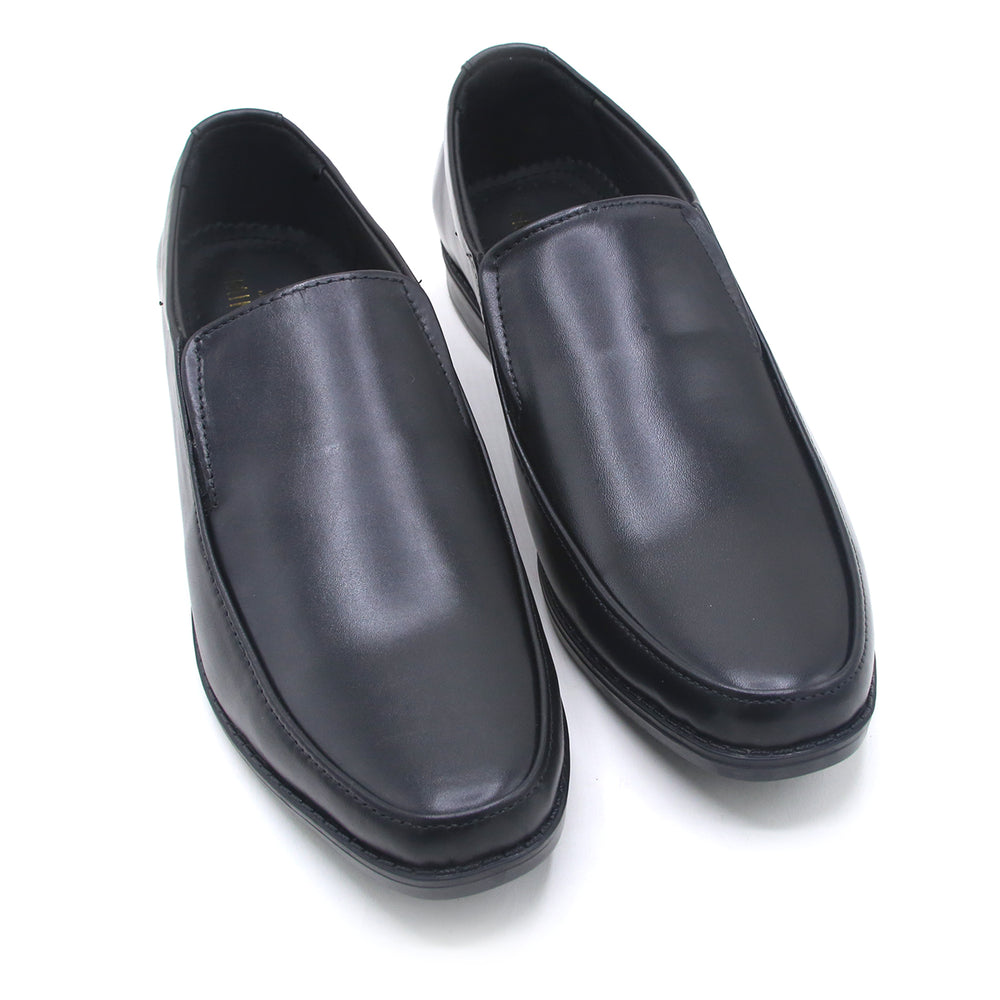 Eminent Comfortable Slip-On Leather Moccasins - Black, Men's Formal Shoes, Eminent, Chase Value