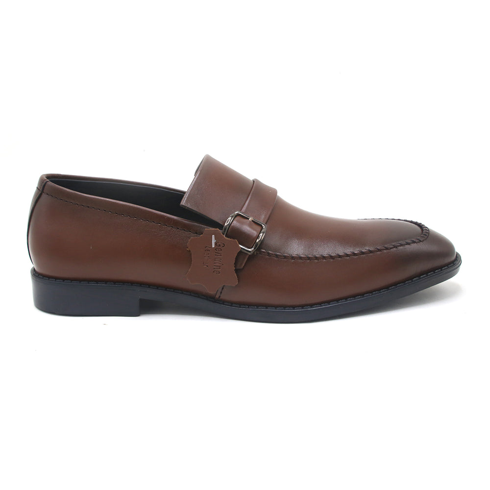 Eminent Comfortable Slip-On Leather Moccasins  - Mustard, Men's Formal Shoes, Eminent, Chase Value