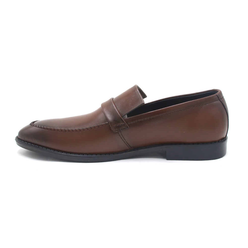 Eminent Comfortable Slip-On Leather Moccasins  - Mustard, Men's Formal Shoes, Eminent, Chase Value