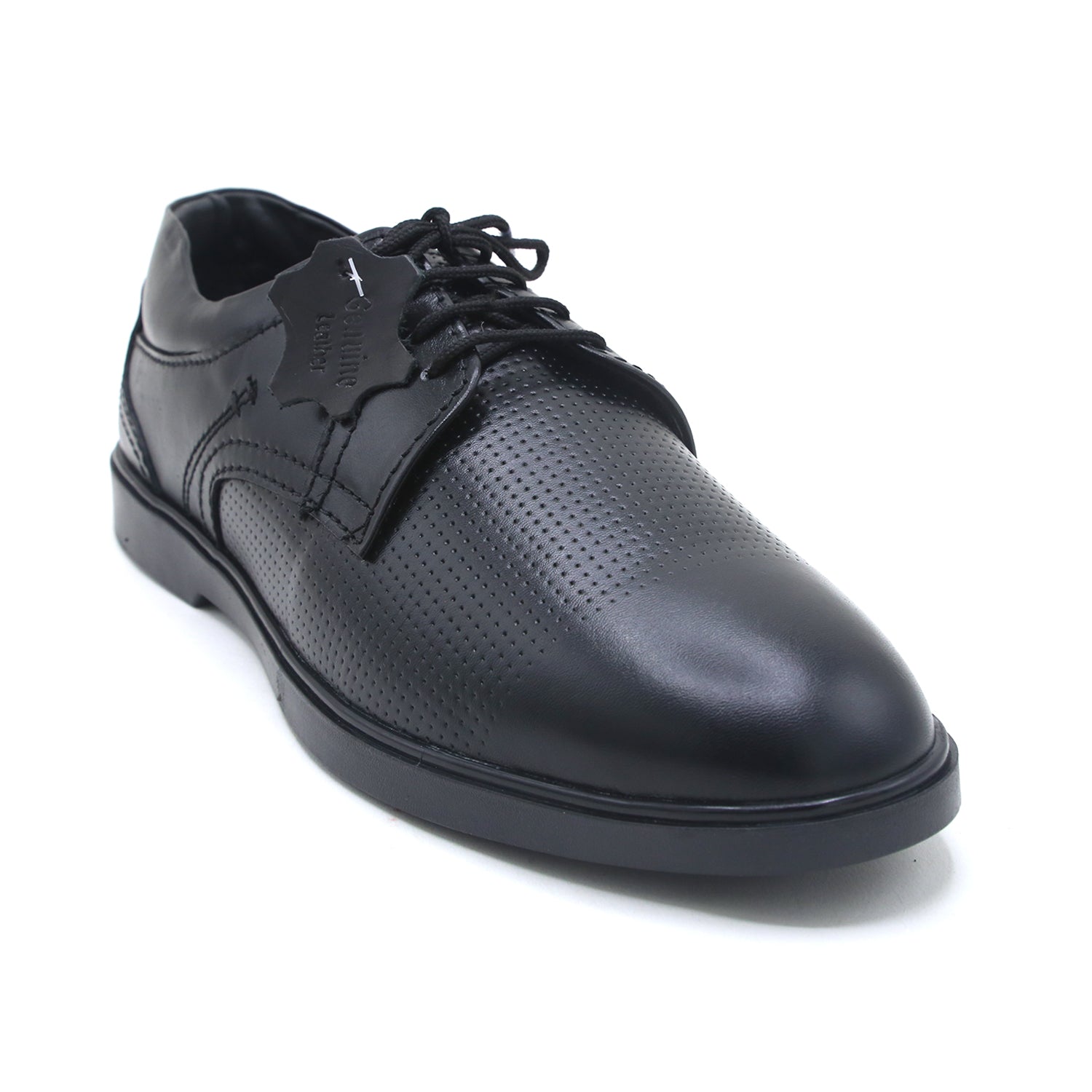 Eminent Business Formal Breathable Leather Lace-up Shoe - Black, Men's Formal Shoes, Eminent, Chase Value