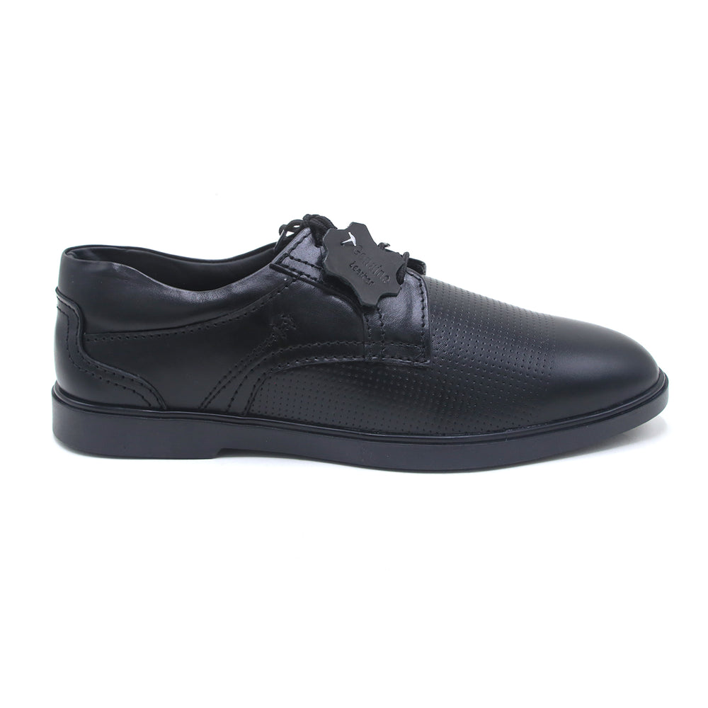 Eminent Business Formal Breathable Leather Lace-up Shoe - Black, Men's Formal Shoes, Eminent, Chase Value