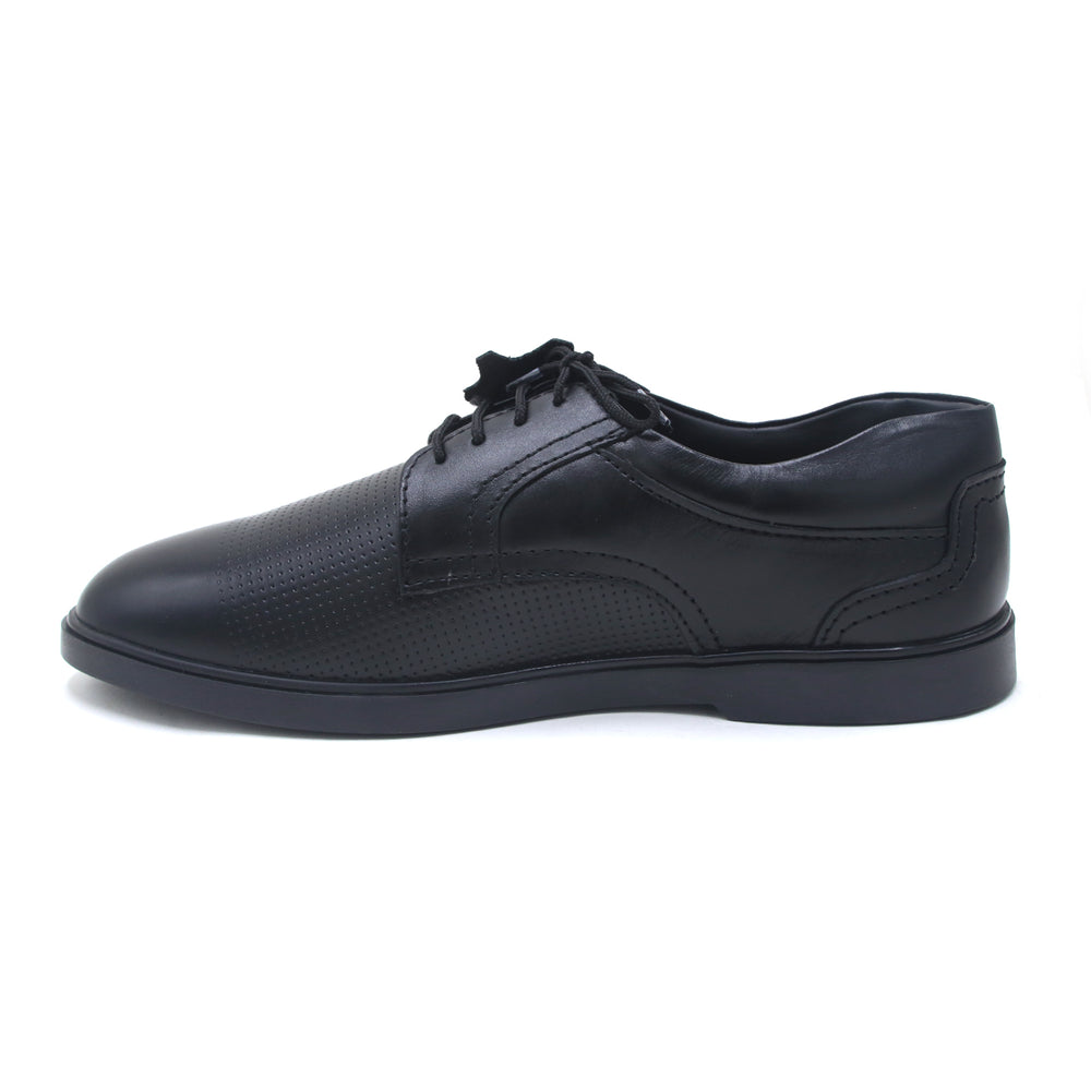 Eminent Business Formal Breathable Leather Lace-up Shoe - Black, Men's Formal Shoes, Eminent, Chase Value