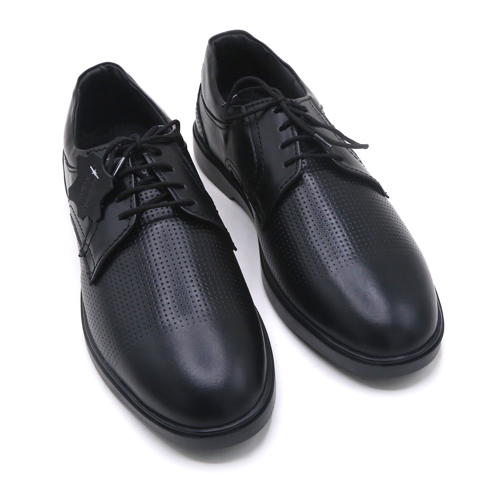 Eminent Business Formal Breathable Leather Lace-up Shoe - Black, Men's Formal Shoes, Eminent, Chase Value